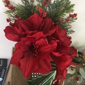 Faux floral composed arrangement